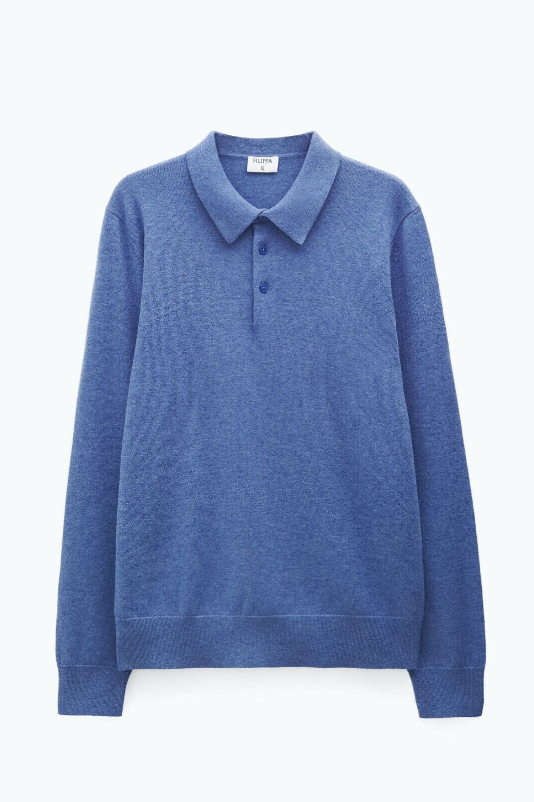 Filippa K - Knitted Polo Shirt - Paris Blue - Größe M